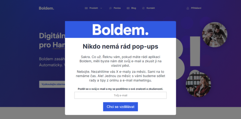 Boldem sběrný formulář 2