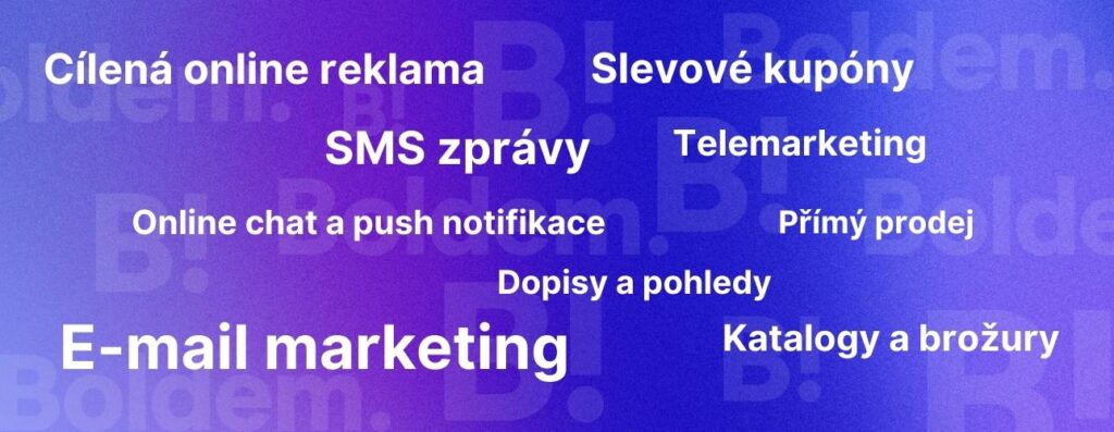  Nejčastější formy komunikace u direct