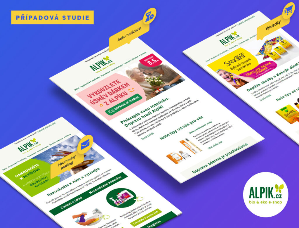 Pohled na tři šablony newsletteru od společnosti ALP ecology